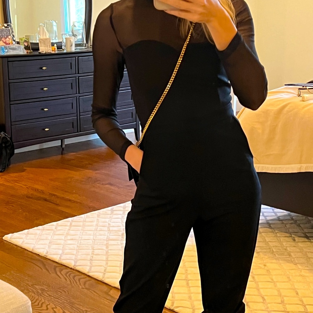 French Connection Black Leah Jumpsuit. Size 6